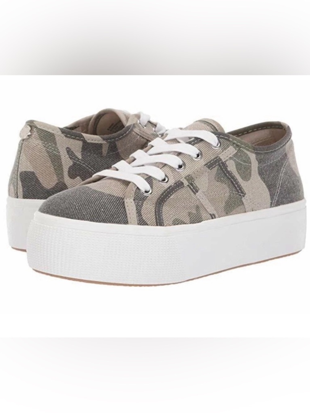 Steve Madden EMMI Canvas Camo Platform Sneakers Size 7